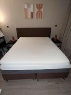 Zeer nette boxspring incl Emma matras, Bruin, Tweepersoons, Ophalen of Verzenden, Zo goed als nieuw