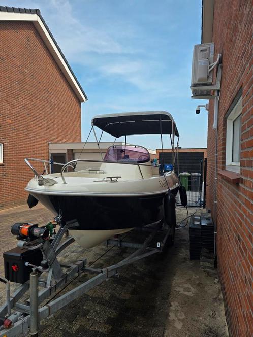 Prins 480 Open - 90 PK, Watersport en Boten, Motorboten en Motorjachten, Gebruikt, Polyester, Tot 6 meter, Benzine, Buitenboordmotor