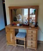 Mooie licht eiken kaptafel, Huis en Inrichting, Tafels | Kaptafels, Ophalen, Gebruikt, Hout, 100 tot 150 cm