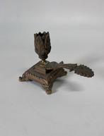 Vintage bronzen bewerkte blaker, Antiek en Kunst, Antiek | Kandelaars, Ophalen of Verzenden, Koper of Brons