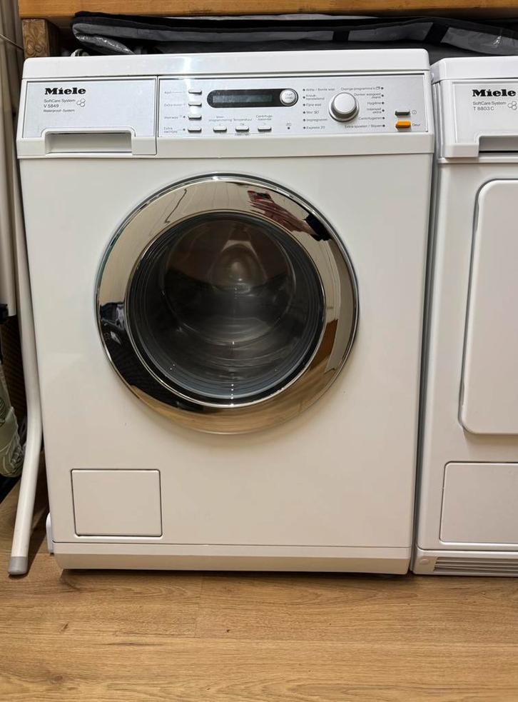 Miele wasmachine werkend Miele V 5849 WPS A+++ 7 kilo, Witgoed en Apparatuur, Wasmachines, Gebruikt, Voorlader, 6 tot 8 kg, 85 tot 90 cm