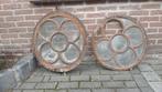 2 stuks prachtige ronde gietijzeren stalramen diameter 60 cm, Antiek en Kunst, Curiosa en Brocante, Ophalen of Verzenden