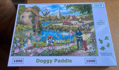 HOP 1000🧩 Nieuw! Doggy Paddle, Hobby en Vrije tijd, Denksport en Puzzels, Nieuw, Legpuzzel, 500 t/m 1500 stukjes, Ophalen of Verzenden