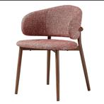 Twee Japandi Eetkamerstoel Nagato | Rood OTE | Walnoot Onder, Huis en Inrichting, Stoelen, Ophalen, Japandi, Twee, Overige kleuren