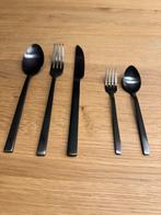 Nieuw bestekset mat zwart merk Casa, Ophalen of Verzenden, Nieuw, Rvs of Chroom