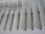 13 stuks vintage Viners RVS gezwart bloem bestek 1960 p stuk, Ophalen of Verzenden