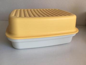 Tupperware bakkersdoos brooddoos doos groot  wit geel beschikbaar voor biedingen