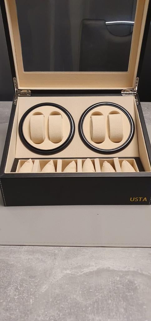 Luxe Watchwinder voor 4+6 Horloges - USTA, Ophalen of Verzenden, Gebruikt