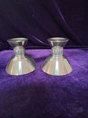 Kandelaars (2 stuks) Mastad vintage Pewter beschikbaar voor biedingen