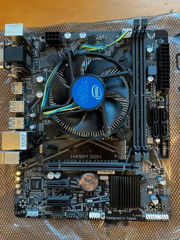 Gigabyte h410M moederbord + I5 10400F processor en koeler beschikbaar voor biedingen