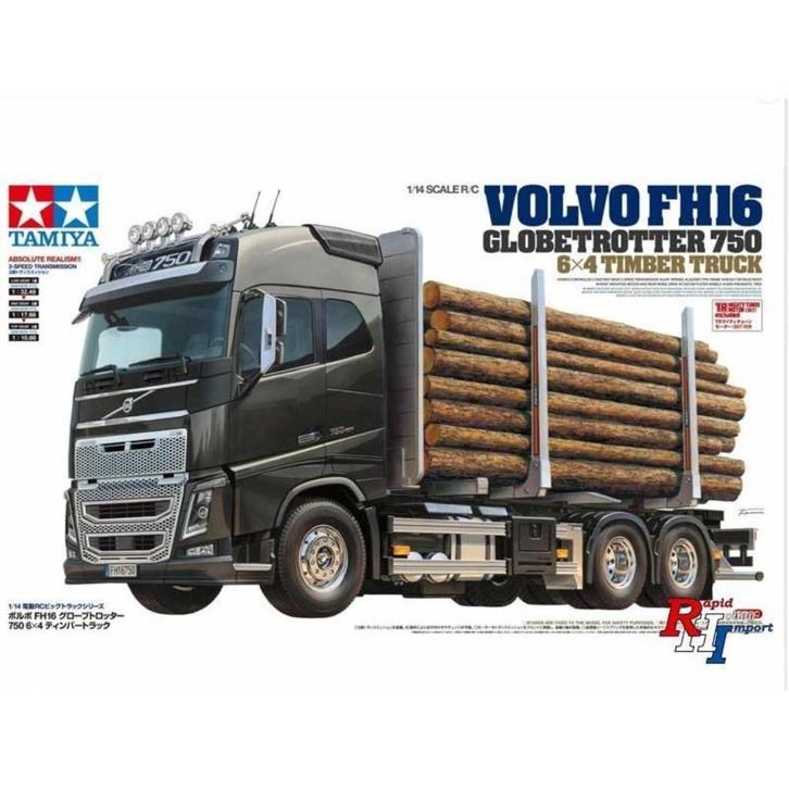 RC veachtwagen Tamiya bouwpakket 56360 1/14 RC Volvo FH16 Ti, Hobby en Vrije tijd, Modelbouw | Auto's en Voertuigen, Nieuw, Truck
