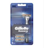 Gillette Sensor3 Scheermes houder + 6 Mesjes, Gehele gezicht, Ophalen of Verzenden, Verzorging, Sulzbacher strabe 40-50