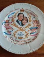 Gedenkbordje Charles en Diana, Antiek en Kunst, Ophalen of Verzenden