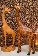 2 giraffen van teak, Antiek en Kunst, Kunst | Beelden en Houtsnijwerken, Ophalen of Verzenden