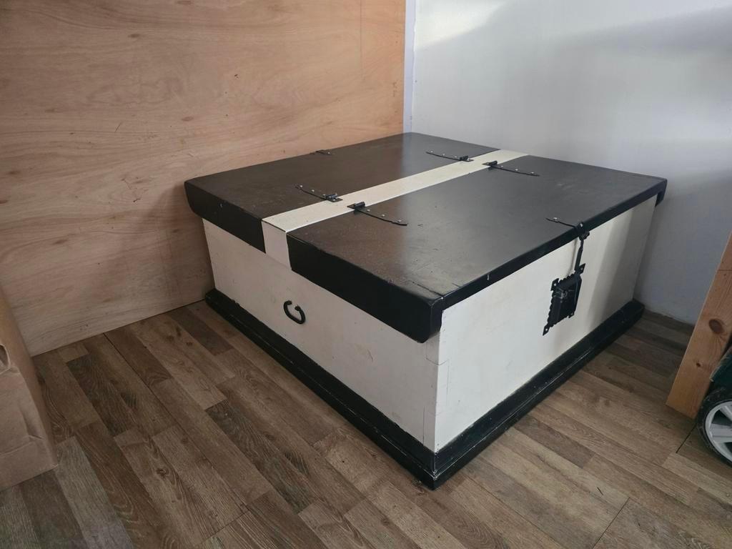 Grenen Salontafel - Robuust en Stijlvol, Huis en Inrichting, Woonaccessoires | Kisten, Ophalen, Gebruikt, 100 tot 150 cm, 75 tot 100 cm