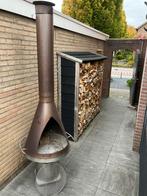 RVS Buitenkachel met Rookkanaal, Tuin en Terras, Ophalen of Verzenden, Gebruikt