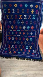 Handgeweven Marokkaans Berber Vloerkleed Blauw Patronen, Huis en Inrichting, Ophalen, Blauw, 150 tot 200 cm, Rechthoekig