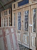 ANTIEKE DEUREN MET SMEEDIJZER, DUBBELE DEUREN, 4 SLAG DEUREN, Ophalen of Verzenden