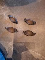 4 nieuwe handgrepen greepjes handvaten 7 cm gaten afstand, Huis en Inrichting, Keuken | Keukenelementen, Minder dan 50 cm, Bruin