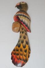 Indonesië Bali Balsa houten Papegaai 182, Antiek en Kunst, Kunst | Beelden en Houtsnijwerken, Ophalen of Verzenden