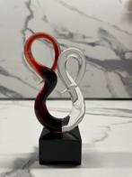 Glaskunst abstracte glazen beeld sculptuur 15 cm, Antiek en Kunst, Kunst | Designobjecten, Ophalen of Verzenden