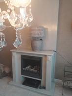 Mooie openhaard met schouw, Ophalen of Verzenden, Gebruikt, Vrijstaande haard, Elektrische haard