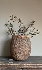 Oude rieten mand vismand gevlochten stoer sober landelijk, Verzenden, Nieuw