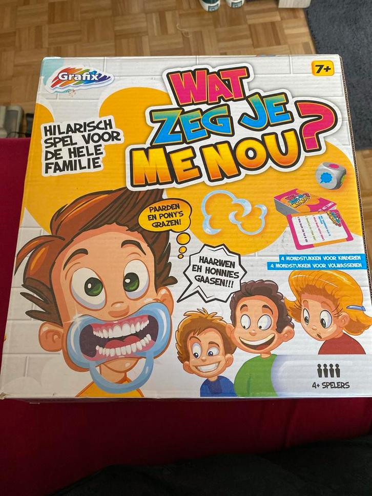 Wat Zeg Je Me Nou? - Grafix, Hobby en Vrije tijd, Gezelschapsspellen | Bordspellen, Gebruikt, Een of twee spelers, Drie of vier spelers
