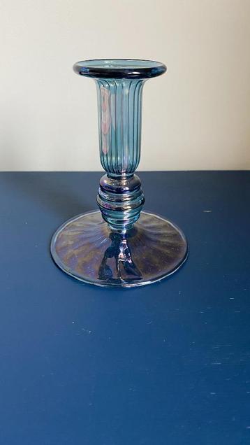 Anna + Nina blauwe kandelaar beschikbaar voor biedingen