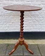 prachtige antieke tafel bijzettafel, 50 cm doorsnede, H75cm, Ophalen of Verzenden