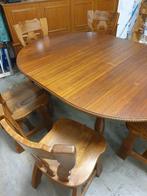 Uitschuifbare eethoek, Huis en Inrichting, Tafels | Eettafels, Ophalen, Gebruikt, Rechthoekig, 50 tot 100 cm