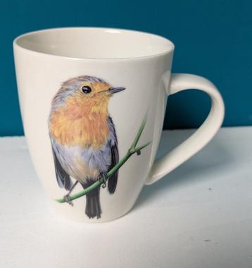 Hele mooie beker met roodborstje beschikbaar voor biedingen