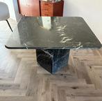 Vintage marmeren eettafel - Zwart Marquina Nero - 120x120 cm, Huis en Inrichting, Tafels | Eettafels, Ophalen, Gebruikt, Vijf personen of meer