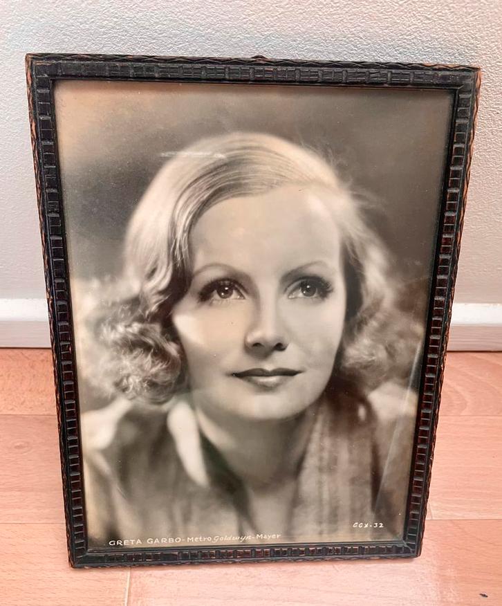 Foto Greta Garbo 1932 met origineel lijstje 20x30 cm, Antiek en Kunst, Kunst | Tekeningen en Foto's, Ophalen
