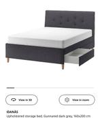 King Bed with Matress - 160*200, Huis en Inrichting, Ophalen of Verzenden, Zo goed als nieuw, Tweepersoons, 160 cm