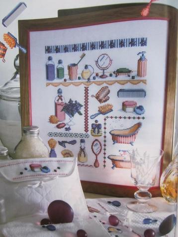 Borduur telpatroon Klassieke badkamer accessoires beschikbaar voor biedingen