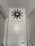 Gave grote metalen ronde zon spiegel 74 cm breed, Ophalen, Rond, Zo goed als nieuw, Minder dan 100 cm