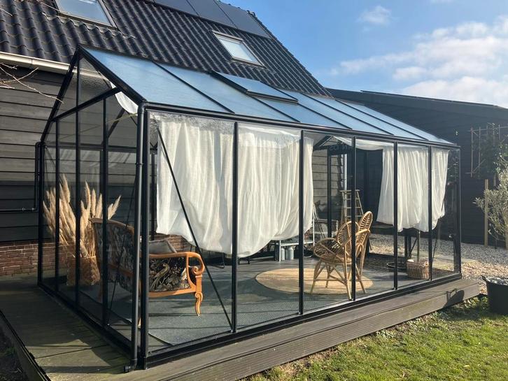 ACD tuinkas Blackline, Tuin en Terras, Kassen, Gebruikt, Kweekkas, Aluminium, Glas, Ophalen