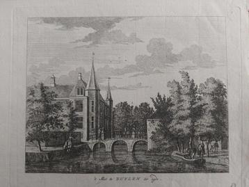 5 / 't slot Zuylen ter zijde  - Zuilen Gravure uit ca 1760 beschikbaar voor biedingen