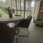 Riviera maison eetkamerstoelen, Ophalen, Bruin, Zo goed als nieuw, Vier