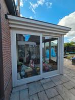 HardHouten Schuifpui met Kozijn - Dubbel Glas, Doe-het-zelf en Verbouw, Kozijnen en Schuifpuien, Ophalen, Gebruikt, 225 cm of meer