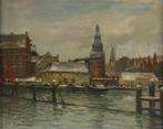 David Schulman (1881-1966), Prins Hendrikkade Amsterdam, Antiek en Kunst, Kunst | Schilderijen | Klassiek, Ophalen of Verzenden