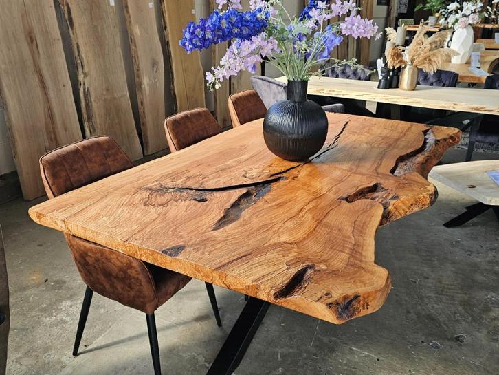 Eettafels | Massief Nederlands Hout | Uniek & Op Maat, Huis en Inrichting, Tafels | Eettafels, Nieuw, 200 cm of meer, Rechthoekig
