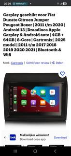 Carplay fiat ducato cartronix campernavigatie, Auto diversen, Autoradio's, Ophalen of Verzenden
