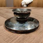 Zwaar Verzilverde Kaarsenhouder met Patina - D.D.90, Antiek en Kunst, Ophalen of Verzenden, Zilver