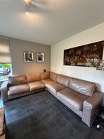 Leren bank - licht bruin, Ophalen, Gebruikt, Leer