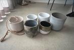 6 Kleine Bloempotten Set - 11-15cm Diameter, Ophalen, Rond, Binnen, Zo goed als nieuw