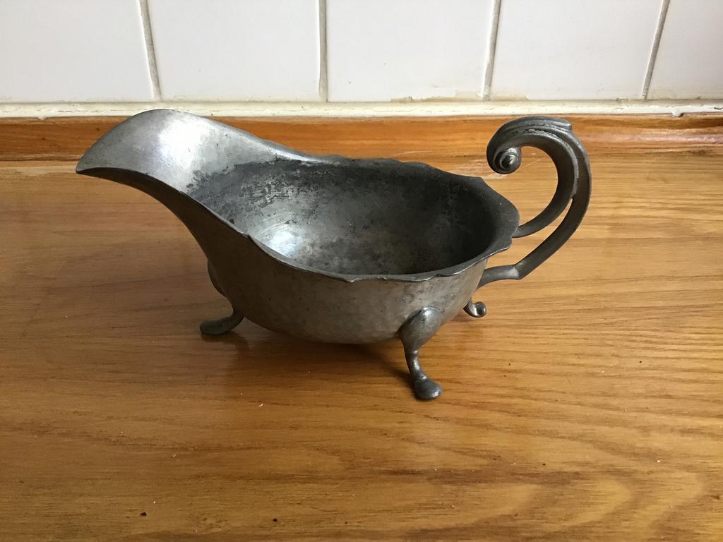 Oude Tinnen Sauskom Graft Small Sheffield, Antiek en Kunst, Antiek | Tin, Ophalen of Verzenden