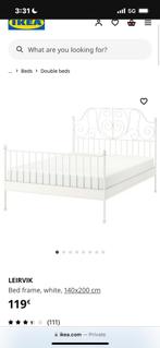 ikea bed leirvik 140 - 200, Huis en Inrichting, Slaapkamer | Bedden, Ophalen, Gebruikt, Wit, 140 cm