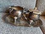 VerZilverd Suikerpot en Melkkan Set, Antiek en Kunst, Antiek | Goud en Zilver, Ophalen of Verzenden, Zilver